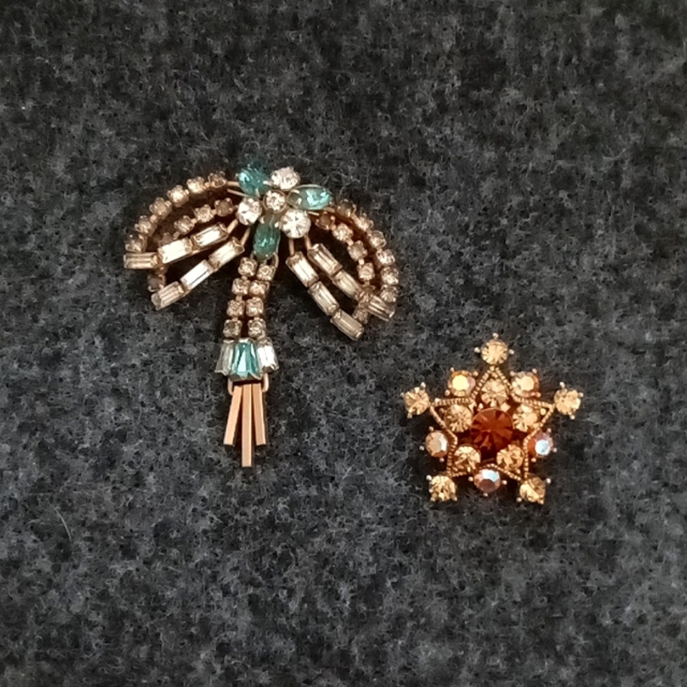 Vintage Dragonfly Pin/Pendant by Phyllis & Vintage Star Brooch